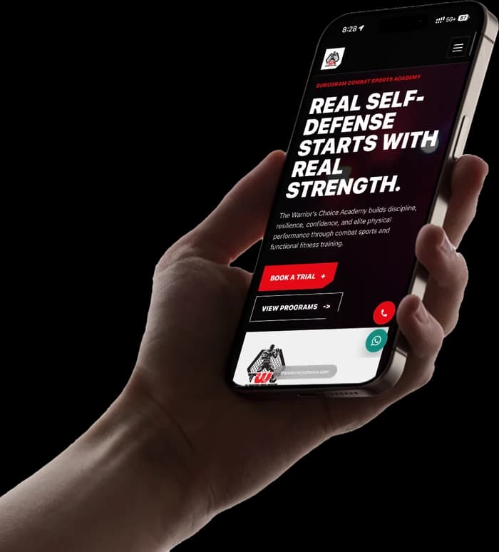 The Warrior's Choice Academy mobile website design by Brandomize