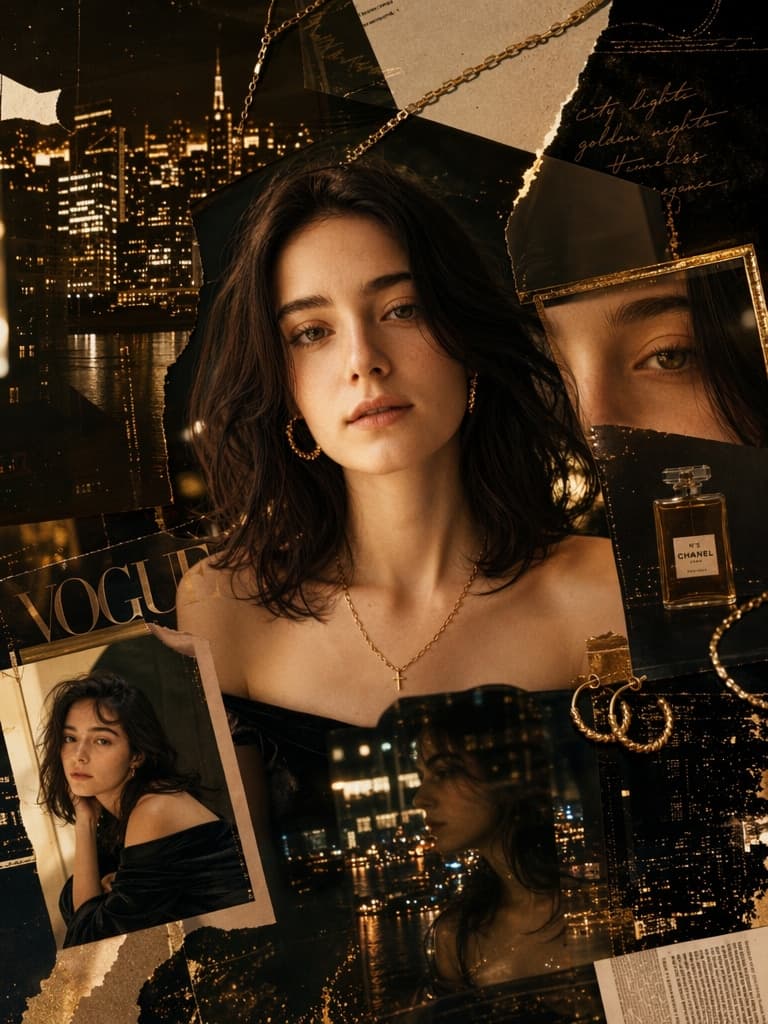 Golden Night Collage