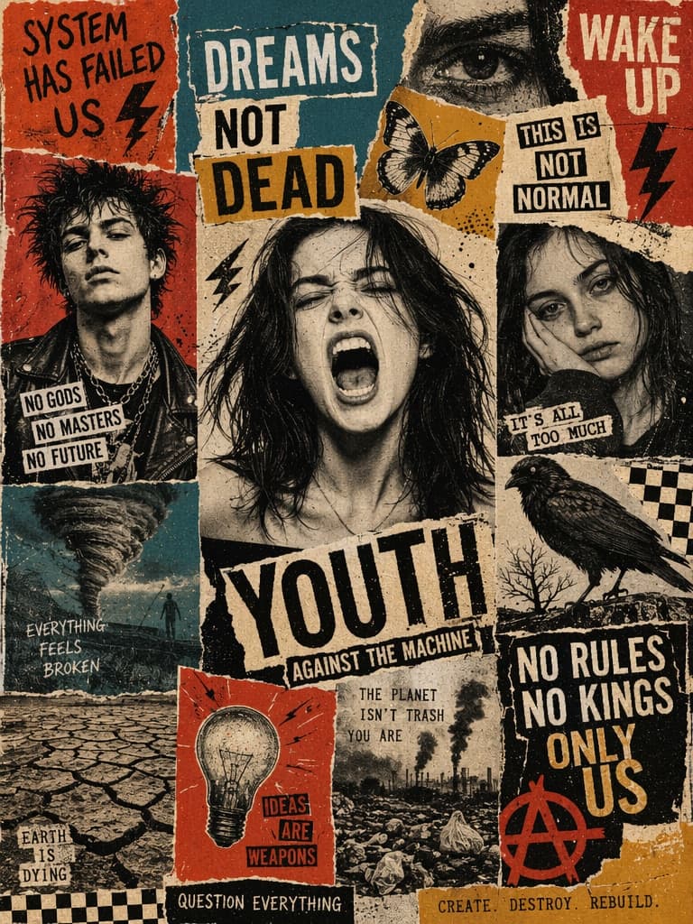 Punk Zine Protest Poster