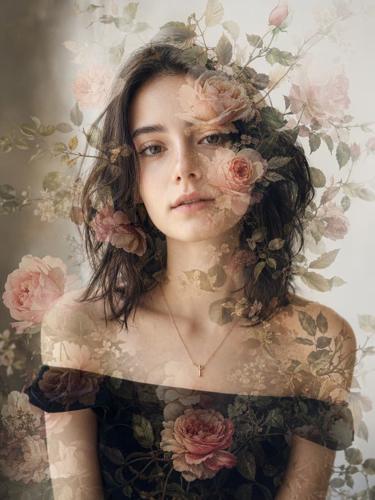 Floral Overlay Collage