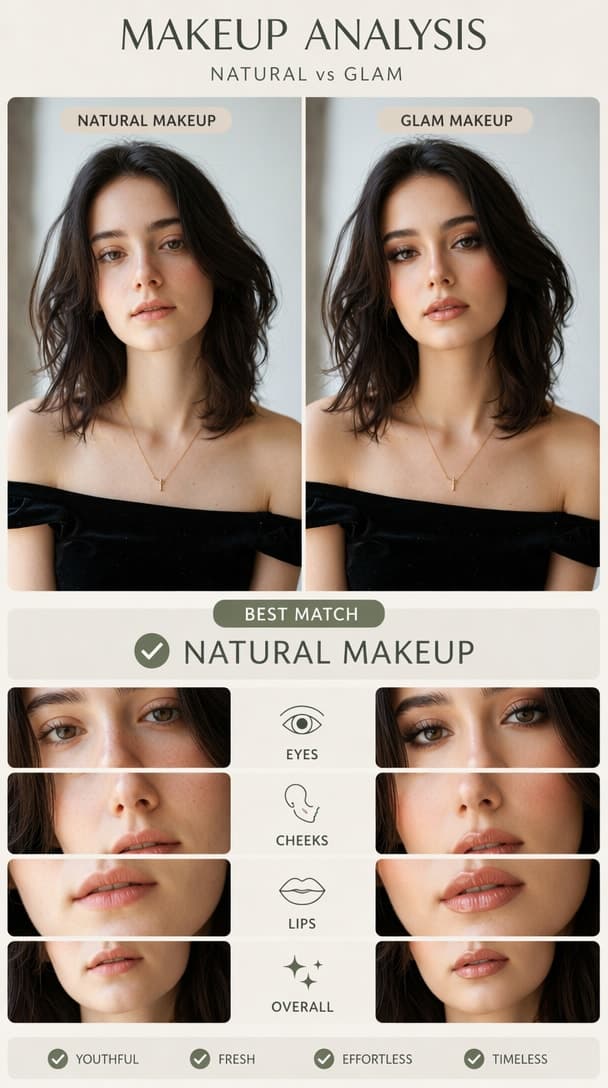 Natural vs Glam Makeup