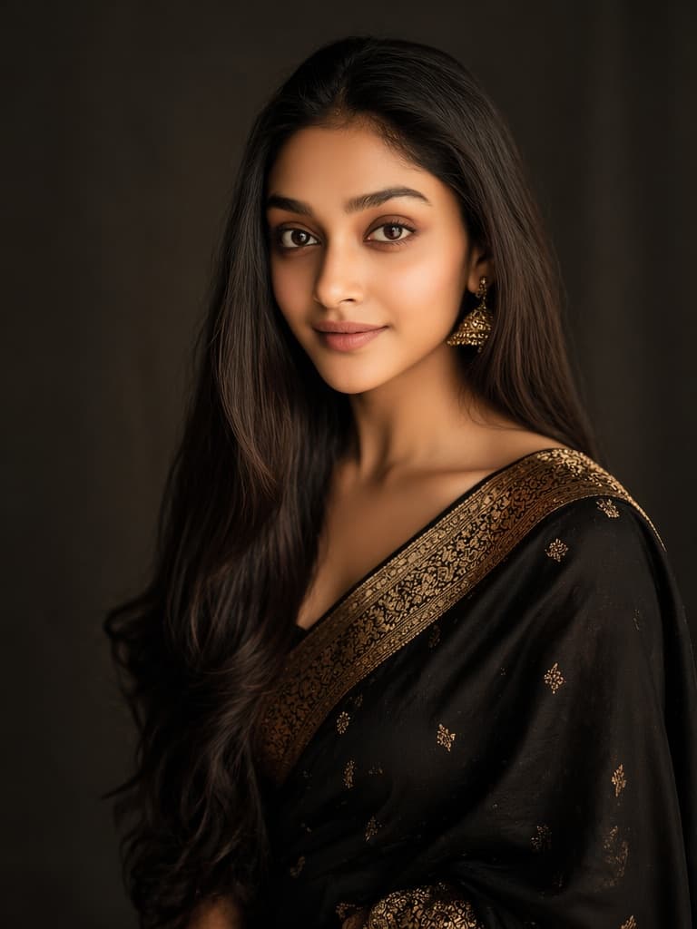 Black & Gold Luxury Saree