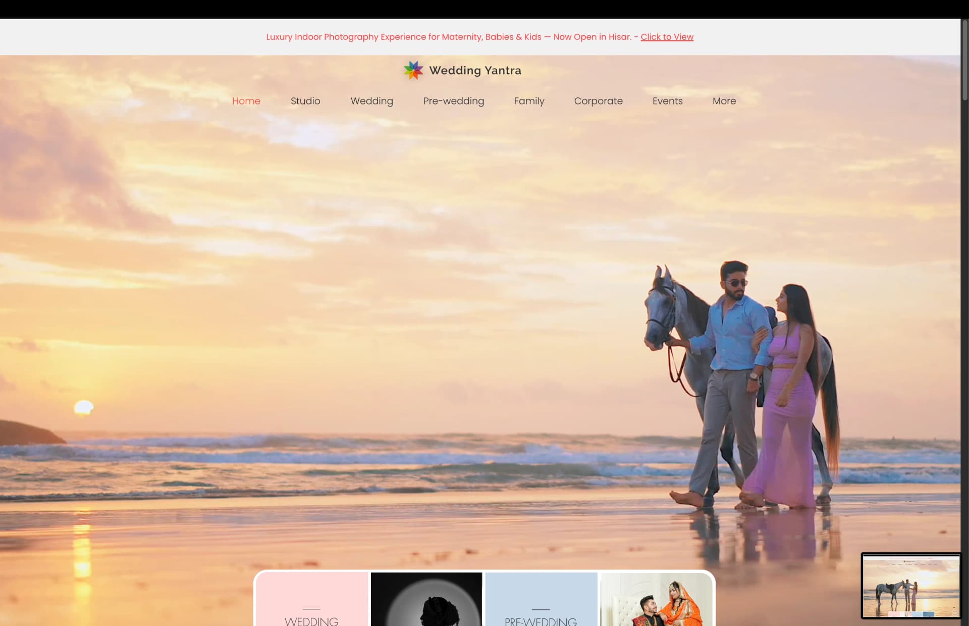 Wedding Yantra website preview built by Brandomize in Hisar