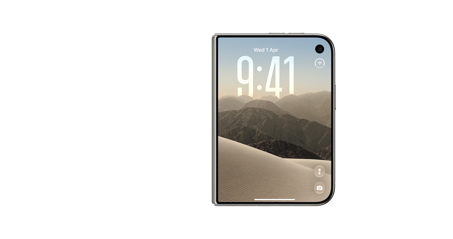iPhone Duo closed profile and dual display structure